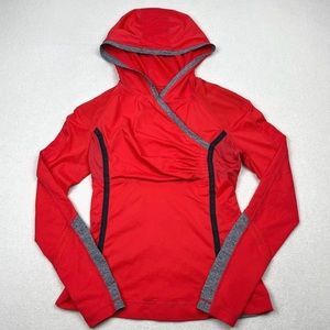 Lululemon Run For Your Life Pullover Hoodie Size 6 Red / Orange Long Sleeve